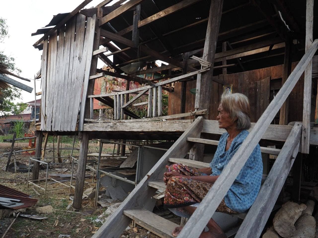 Thai soldiers destroyed civilian homes